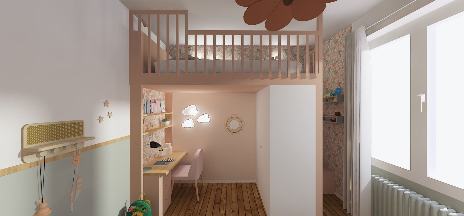 Image d'accueil page Projet Jaures Décoration d'une chambre de petite fille.